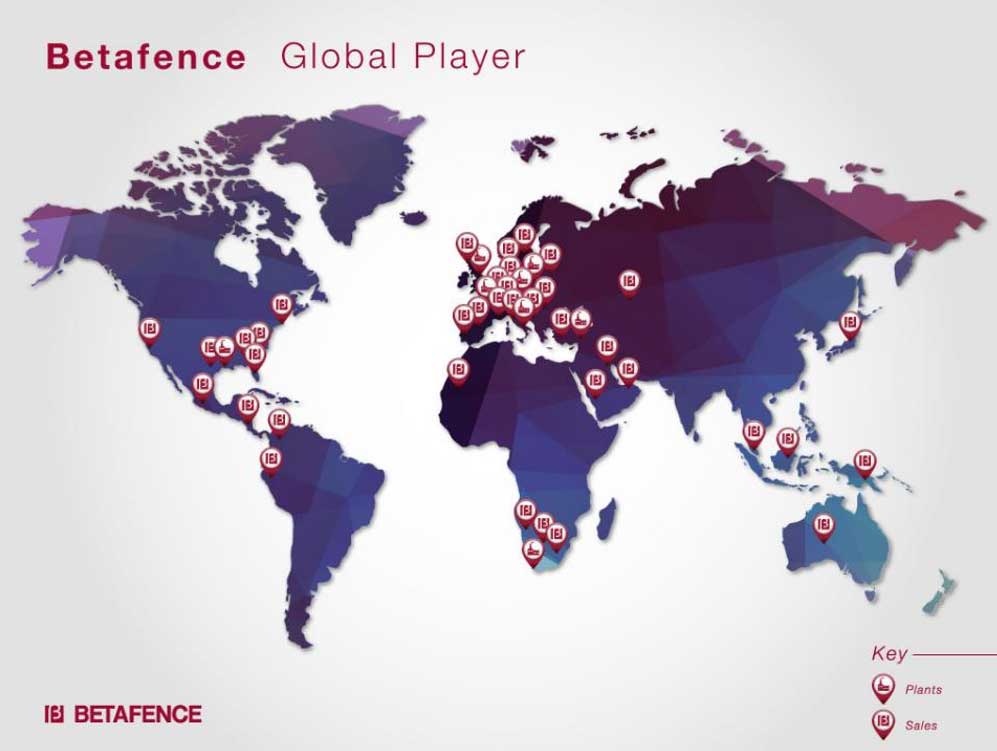 Betafence Group worlwide presence