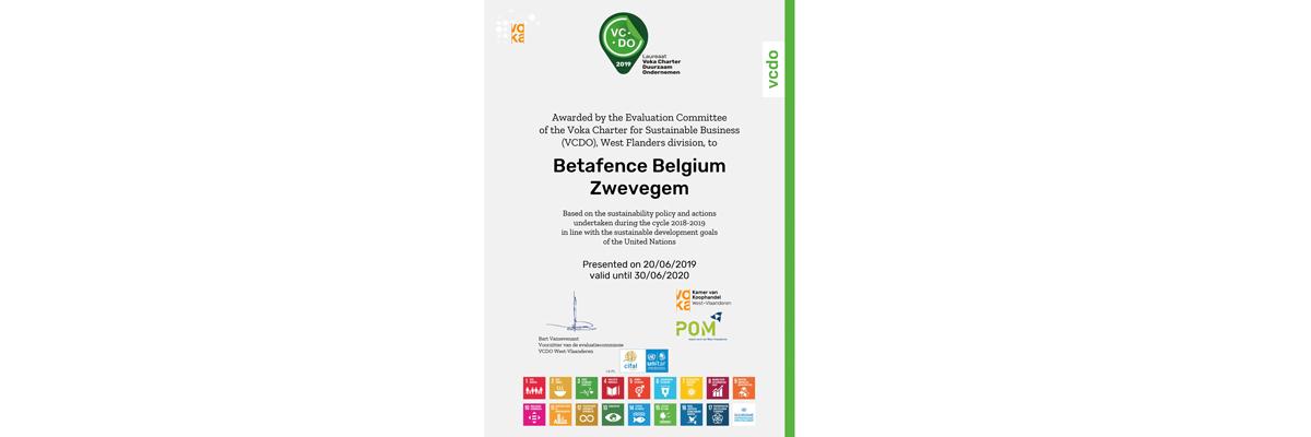 VDCO certificate 2019